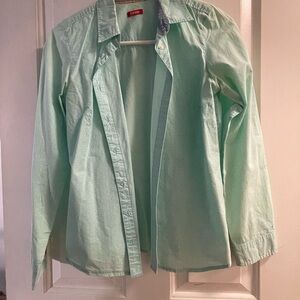 IZOD Mint Green Button-Up Blouse – Size Small